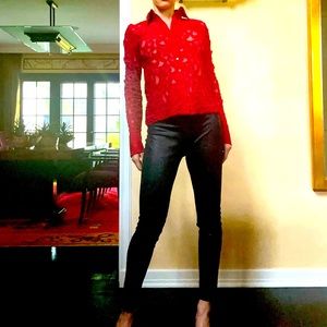 Anne Fontaine sexy snakeskin stretch leggings